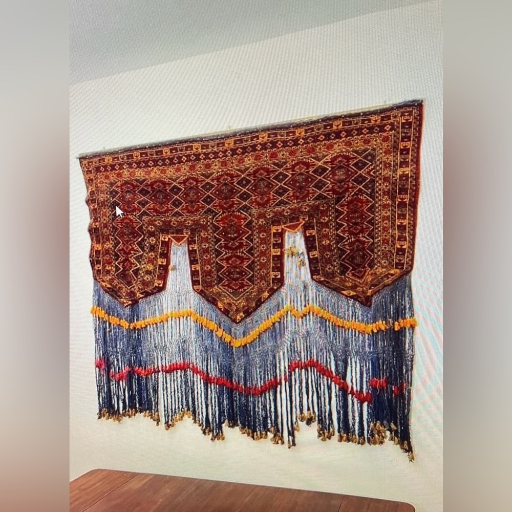 Antique Turkmen Tekke Khalyk  Ersari Tent Decoration Original Wall Hanging